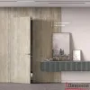 Скрытая дверь Invisible реверс (черная алюминиевая кромка с 3х сторон) (распродажа остатков)