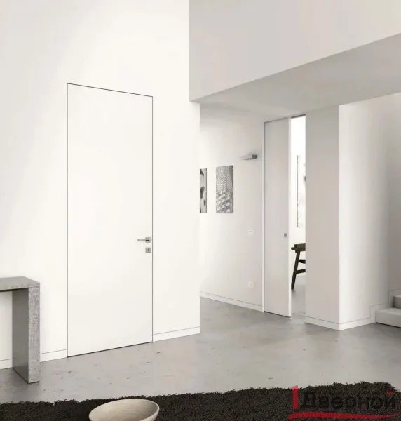 Скрытая дверь Invisible реверс (кромка с 4х сторон анод серебро)