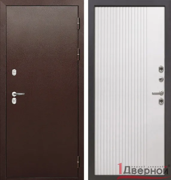 Входная дверь Термо Белый матовый (Терморазрыв)