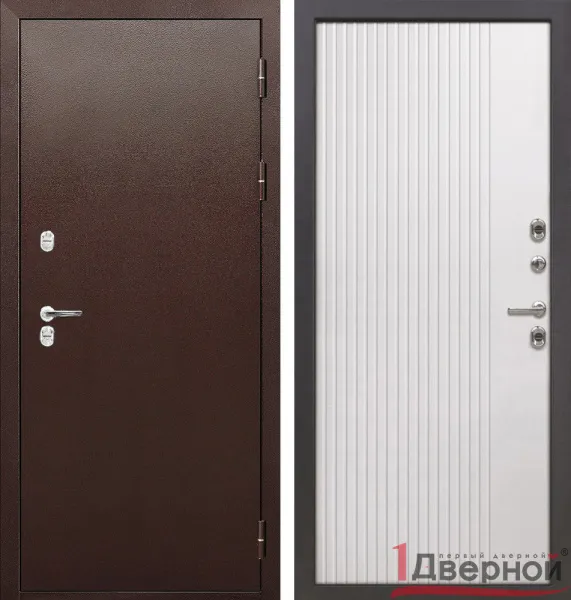 Входная дверь Термо Белый матовый (Терморазрыв)