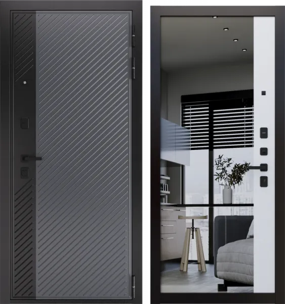 Входная дверь Идеалист Диа-2 зеркало