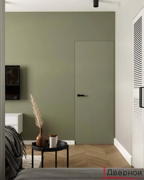 Скрытая дверь Invisible реверс (кромка с 4х сторон анод черный)