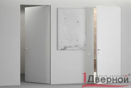 Скрытая дверь Invisible (белая пластиковая кромка с 4х торцов)