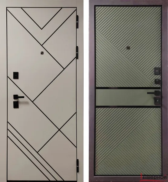 Входная дверь Арабика 3 МДФ/МДФ (Олива)