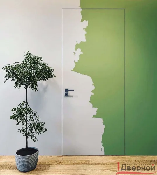 Скрытая дверь Invisible (кромка с 4х сторон анод серебро)