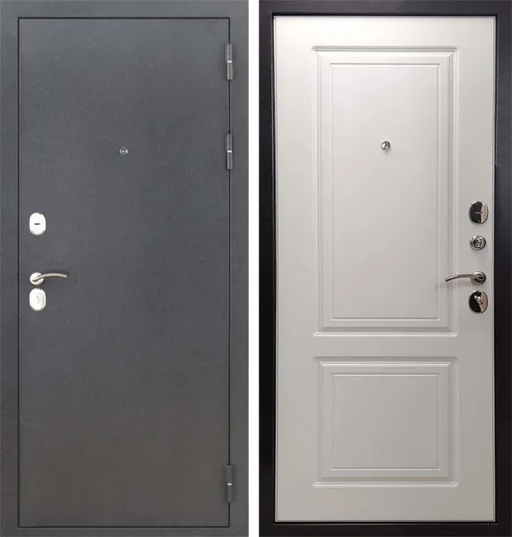 Входная дверь Корсика (темное серебро)