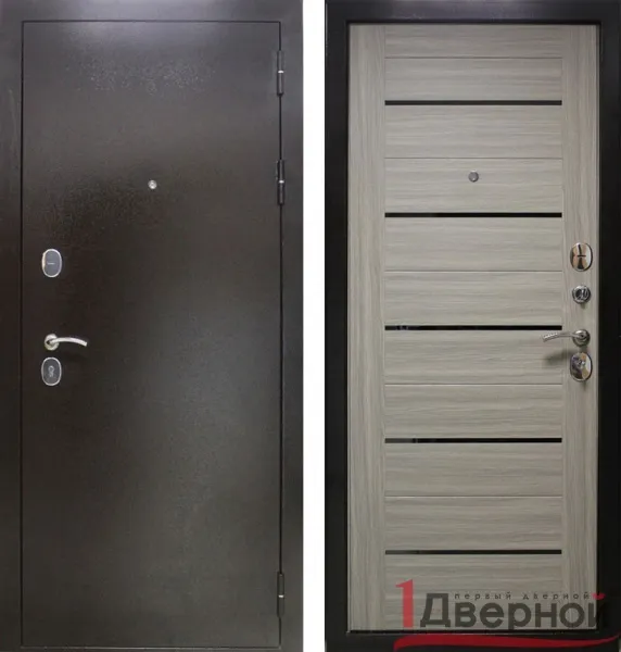 Входная дверь Корсика 5 Узкие стекла