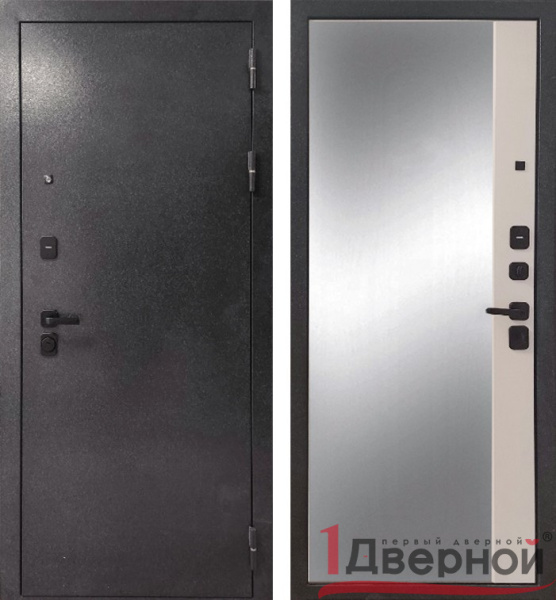 Входная дверь Корсика Зеркало Графит
