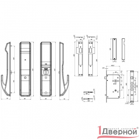 Замок электронный Kaadas K9-5W со встроенным модулем WIFI